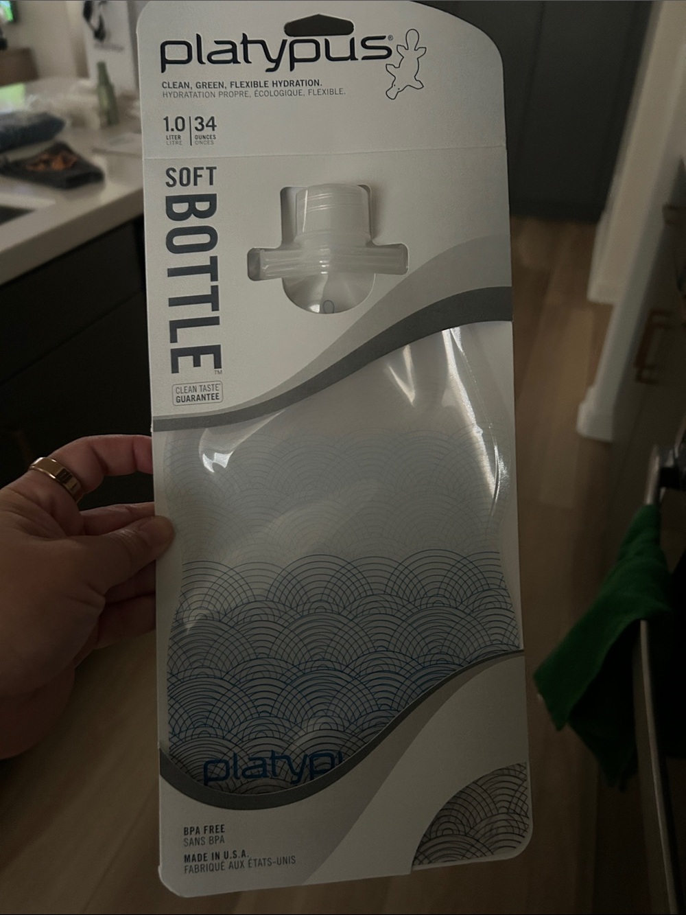 Platypus Soft Bottle 1.0L - White/Blue